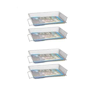 Mind Reader RSTACK4-SIL Stackable Letter, Tray Mesh Desk, Magazine ...
