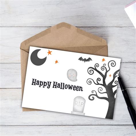Happy Halloween Card - Cute Printable Halloween Greeting Card ...