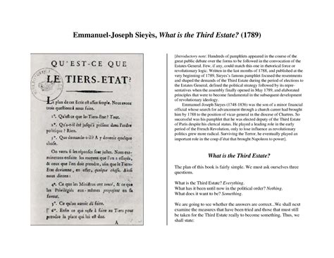 Sieyes 3d Estate - Emmanuel-Joseph Sieyès, What is the Third Estate ...