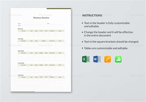 Workout Routine Forms 的图像结果