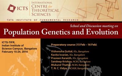 School and Discussion Meeting on Population Genetics and Evolution | ICTS