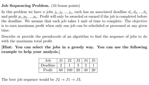 Image result for Job Sequencing Problem C