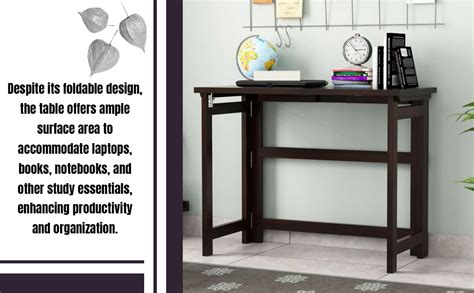Furnifab Solid Sheesham Wood Foldable Study Table for Students Laptop ...