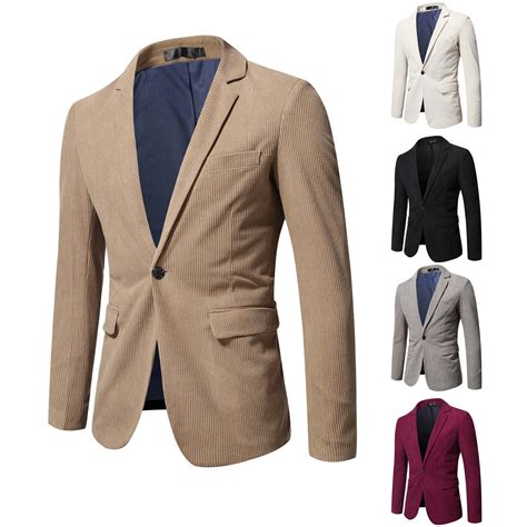 BiZtdJrK Best Sales Today Mens Slim Fit Blazer Jackets Solid Color ...