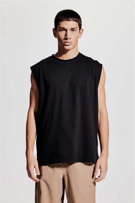 Loose Fit Sports vest top with DryMove™ - Black - Men | H&M IN