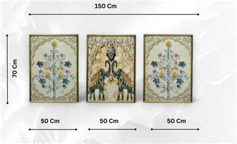 The Unfurled Dreams Crystal Glass Painting Set of 3 (150 x 70 Cm ...