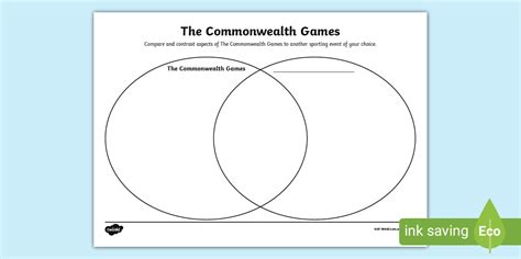 SA The Commonwealth Games Venn Diagram Worksheet - Twinkl