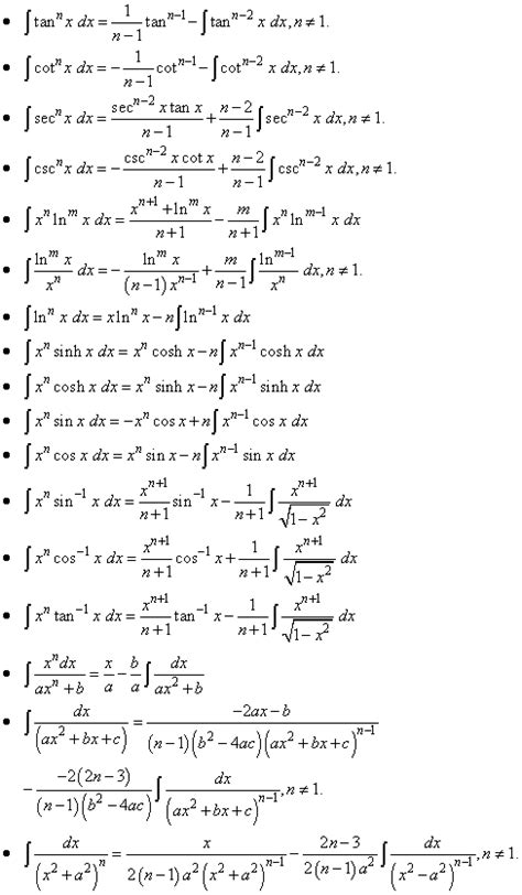 Image result for Integral Calculus Reduction Formula