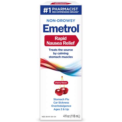 Emetrol Nausea and Upset Stomach Relief Liquid Medication, Cherry, 4 oz - Walmart.com
