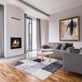 Modern Living Room Design With A Grey Upholstered L-Shaped Sofa