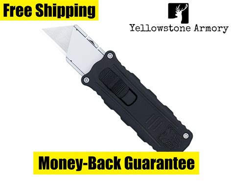 Cobratec Utility Otf Knife W/Side Button Otf Utility Blade Bla ...
