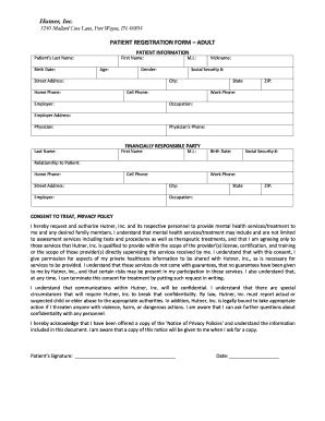 Fillable Online hutner azurewebsites Hutner Inc bAdultb Intake bFormb ...