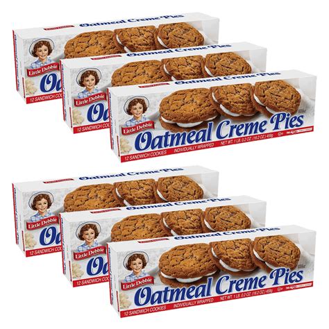 Little Debbie Oatmeal Creme Pies, 6 Boxes of Oatmeal Cookies - Walmart.com