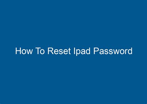 Image result for iPad Passcode Reset