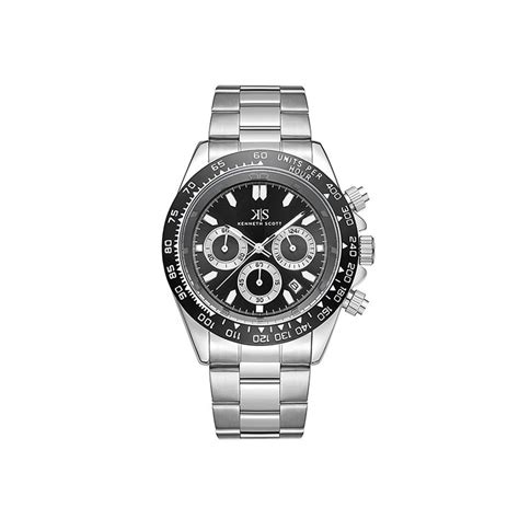 Buy Kenneth Scott Men's Multi Function Black Dial Watch (K23123-Sbsb ...