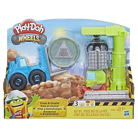 Buy Play-Doh Kid Wheels Crane And Forklift Construction Toys With Non ...