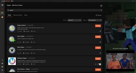 Minecraft Java Origins Mod CurseForge 的图像结果