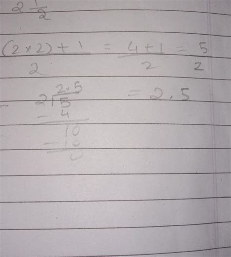 How much is 2 1/2 as whole number - Brainly.in