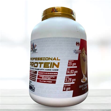 Americanz Muscles Professional Protein | 5 lbs | Birthday Cake Flavor ...