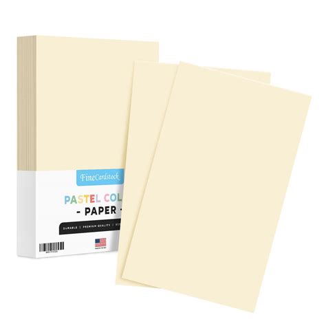 Cream Pastel Colored Menu Paper - 8.5" x 14" (Legal Size) - For ...