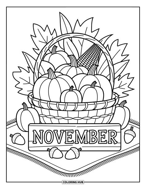 100+ November Coloring Pages for Kids & Adults (Free Printable PDFs)