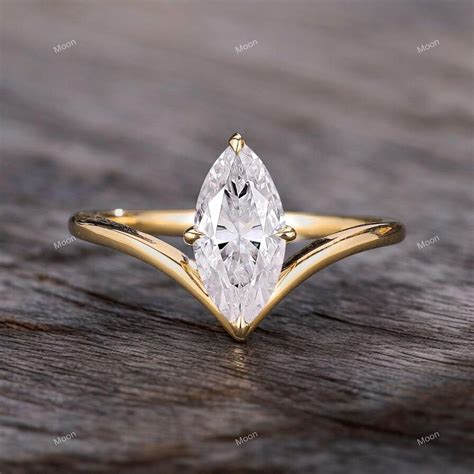 Marquise Cut Moissanite Engagement Ring – Elegant & Ethical Sparkle ...