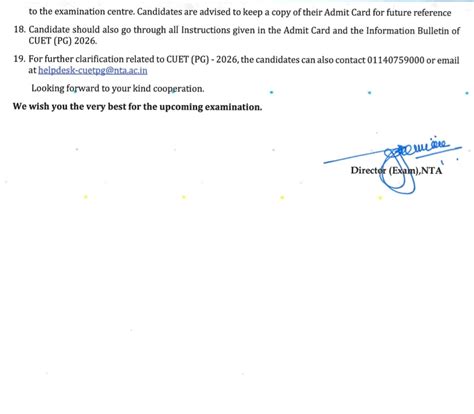 CUET PG 2026 Advisory Released: NTA Issues Important Exam Day ...