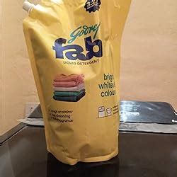 Godrej Fab Liquid Detergent Refill Pouch for Machine & Hand Wash - 1L ...