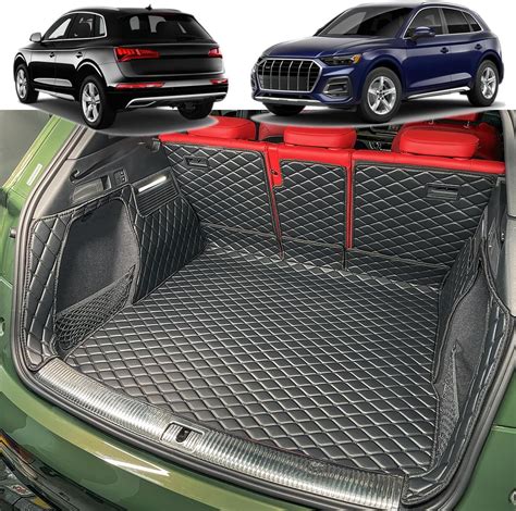 7DEEKEI Cargo Mat Compatible with 2018-2024 Audi Q5 Trunk Mat (and Rear ...