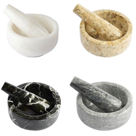 4" Classic Marble Pestles & Mortars - British Fossils