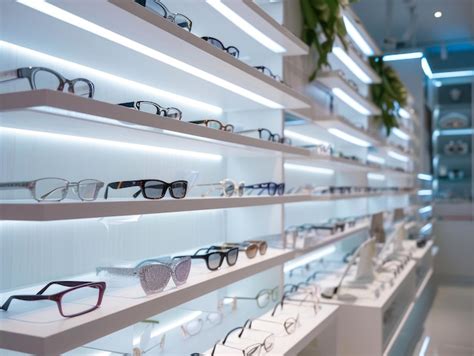 Sleek eyewear display modern optics store interior | Premium AI ...