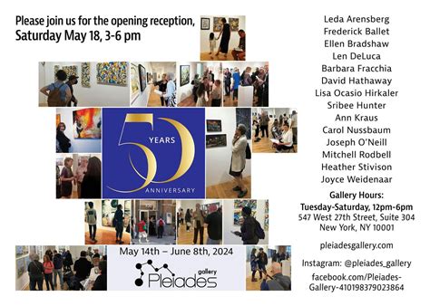 Pleiades Gallery Celebrates 50 Years!, 547 W 27th St suite 304, New ...