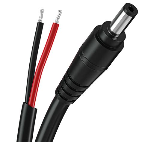 DC Power Pigtail Cable,16AWG DC Plug Barrel Connector Male 2.1mm x 5 ...