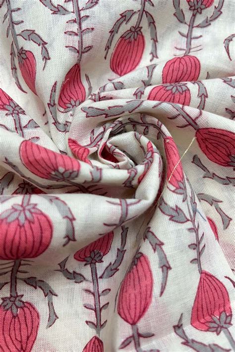 Shop Off White Digital Printed Cotton Fabric (1 Mtr) - Premium Quality
