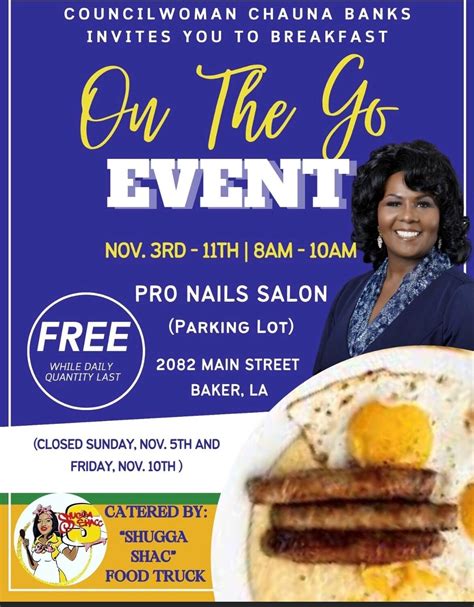 Councilwoman Chauna Banks Invites You to Breakfast! Daily Nov 3 - 11 ...