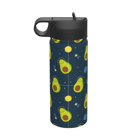 Goofa Avocado in Space for Insulated Kettle 18oz Water Bottle Insulated Tumbler with Handle ...