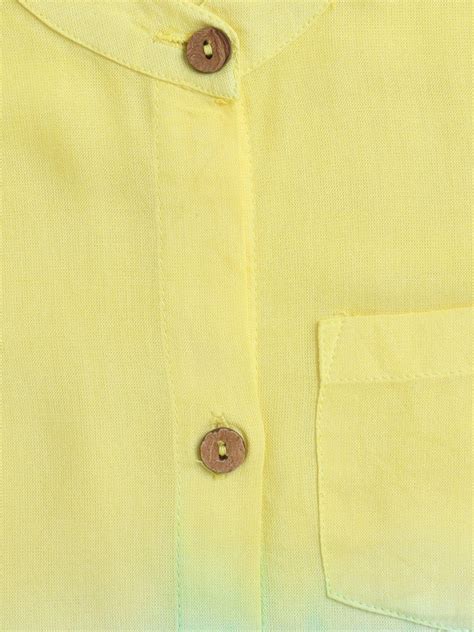 Tie & Dye Rayon Half Sleeves Shirt - Yellow – The Magic Wand
