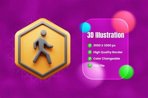 Traffic sign and symbol 3d icon or road sign 3d icon | Premium PSD
