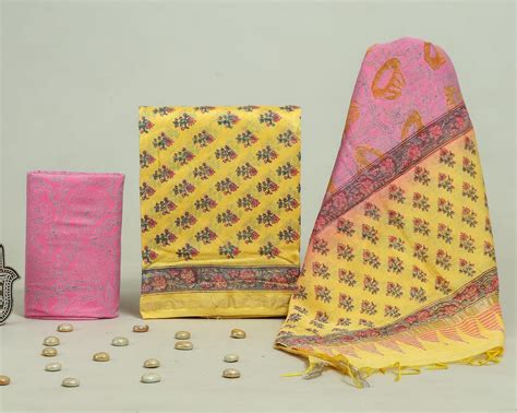 Chanderi silk suit Set ( CN4430 ) – Jaipur Silk