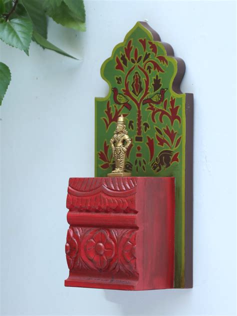Corbel - Red And Green Hand Carved – Revive Home