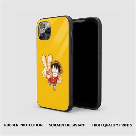 Side view of Monkey D Yellow Armored Phone Case, showcasing its thick ...