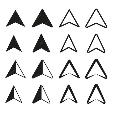 Premium Vector | Assorted triangle icons collection navigation arrows ...