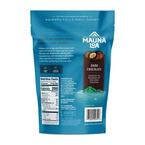 Mauna Loa Dark Chocolate Covered Macadamia Nuts 8 oz Bag - Premium ...