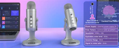 zealsound USB Microphone – Plug & Play Noise Cancelling Mic for Phone ...