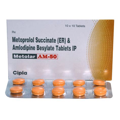 Metolar AM 50 Tablet 10's Price, Uses, Side Effects, Composition ...