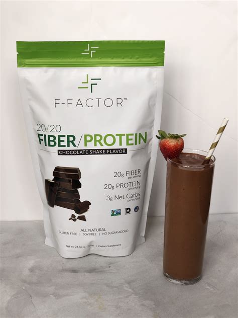 Chocolate Shake Flavor 20/20 Fiber/Protein Powder - F-Factor