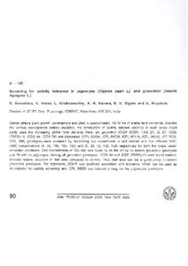 Screening for salinity tolerance in pigeonpea (Cajanus cajan L.) and ...