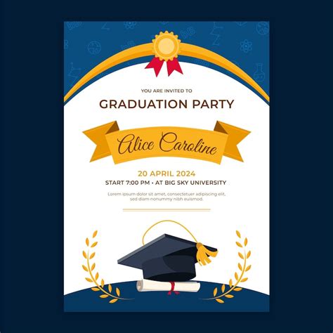 Graduation invitation card background Images - Free Download on Freepik