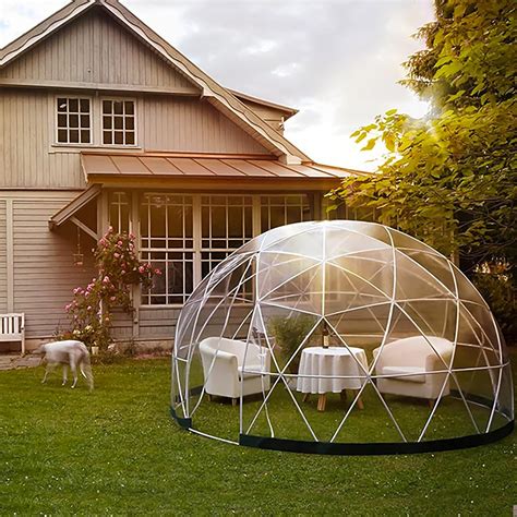 Buy AeasyG 12ft Garden Dome,Outdoor PVC Igloo Greenhouse Geodesic Dome ...