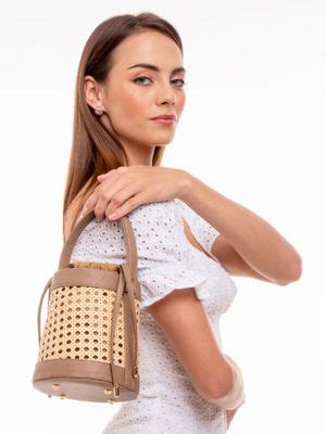 Buy Suave Bags Tan Meadow Bucket Bag Online